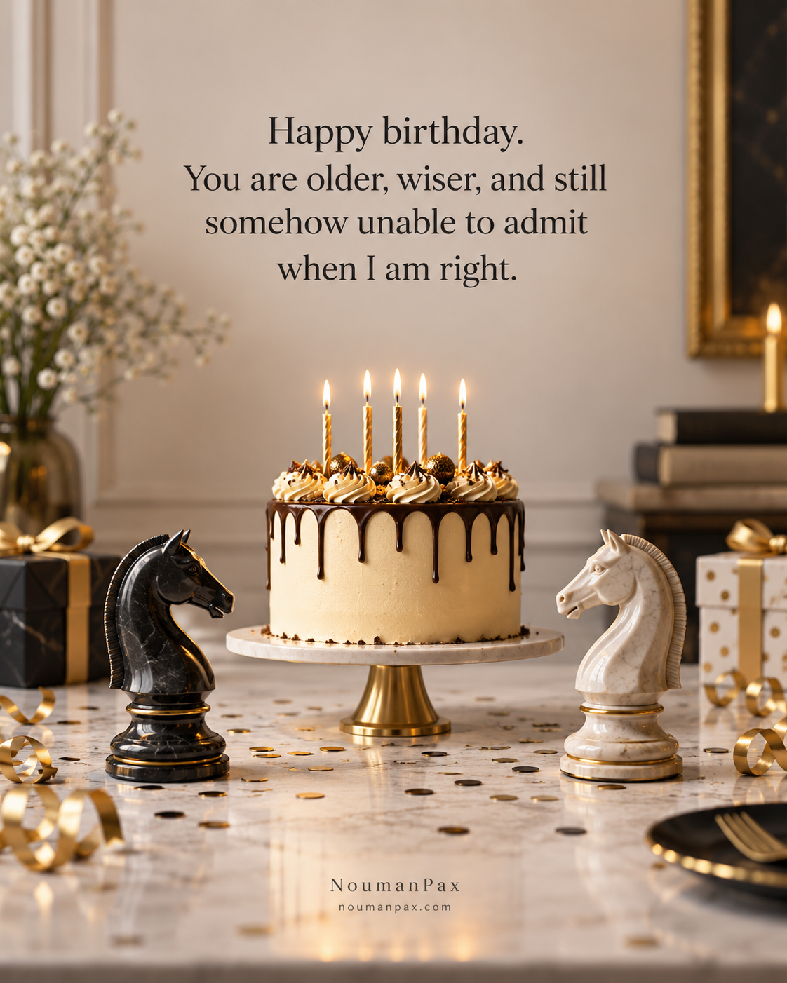 Happy birthday. You are older, wiser, and still somehow unable to admit when I am right.