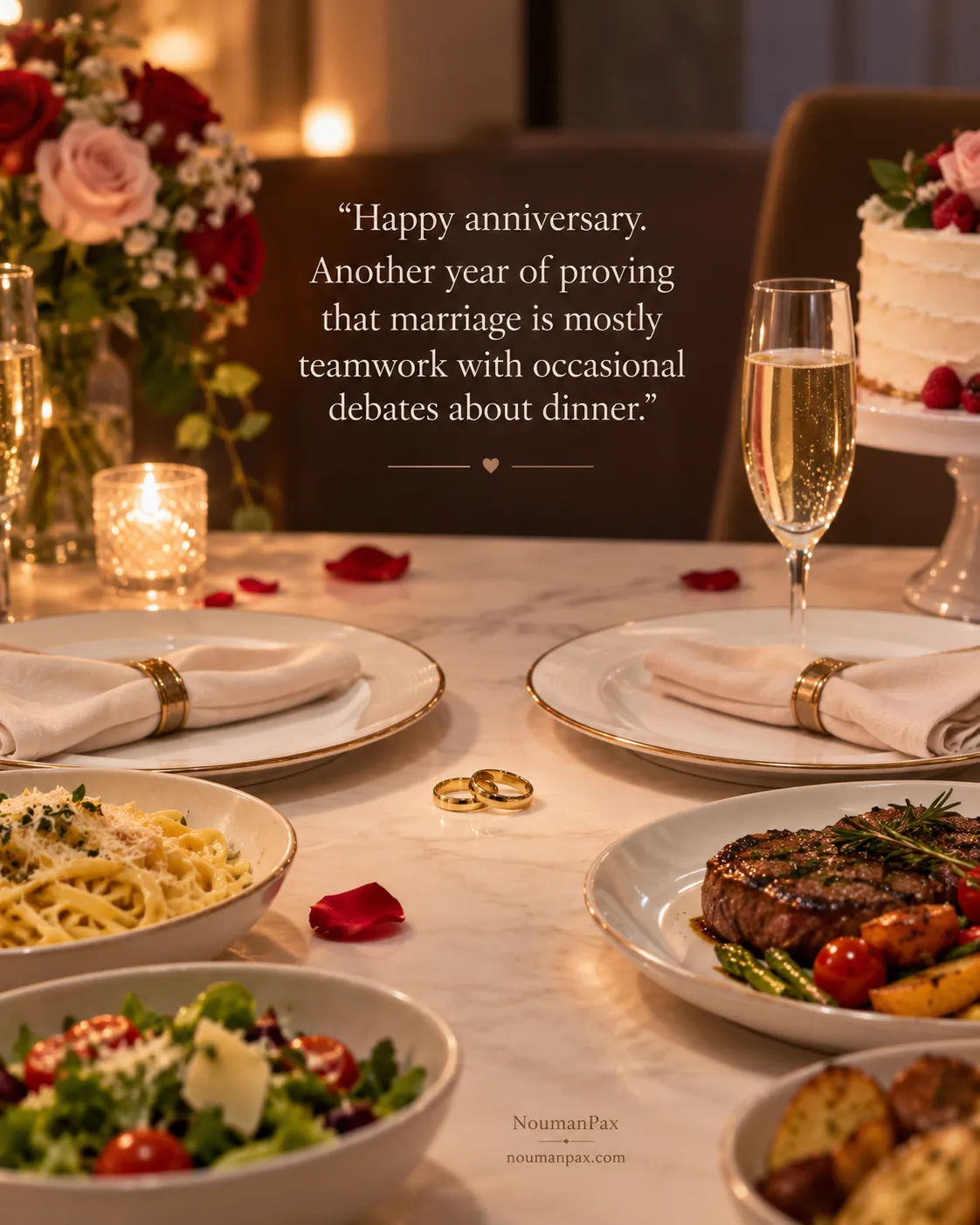 Happy anniversary. Another year of proving that marriage is mostly teamwork with occasional debates about dinner.