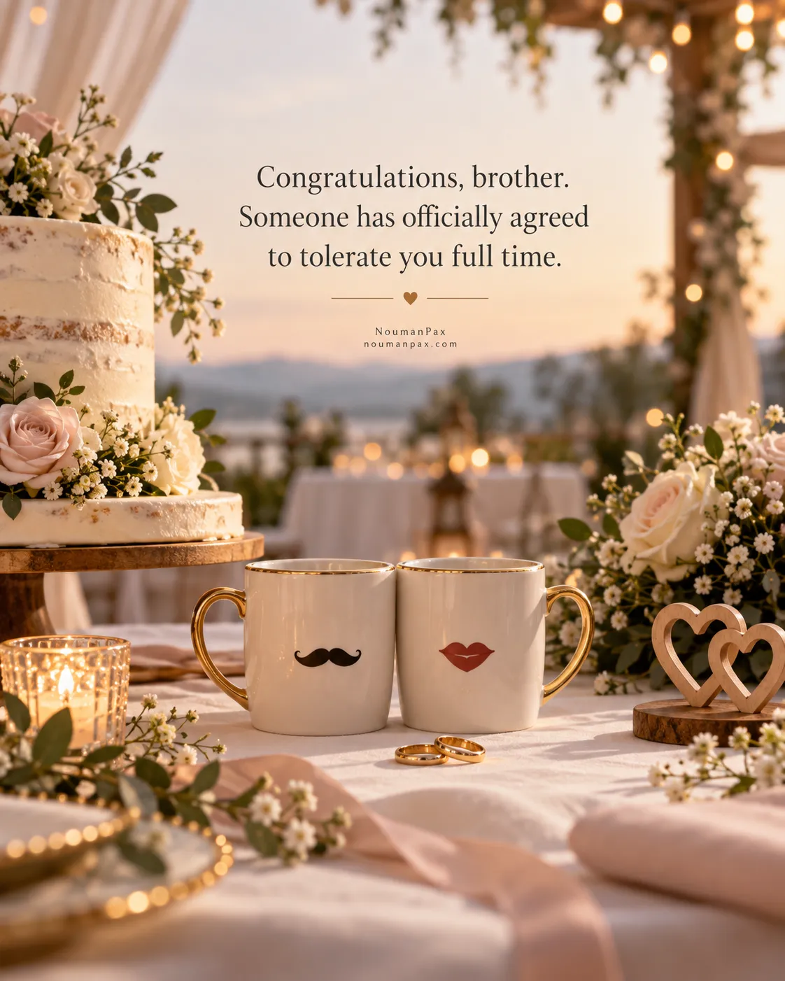 Congratulations, brother. Someone has officially agreed to tolerate you full time.