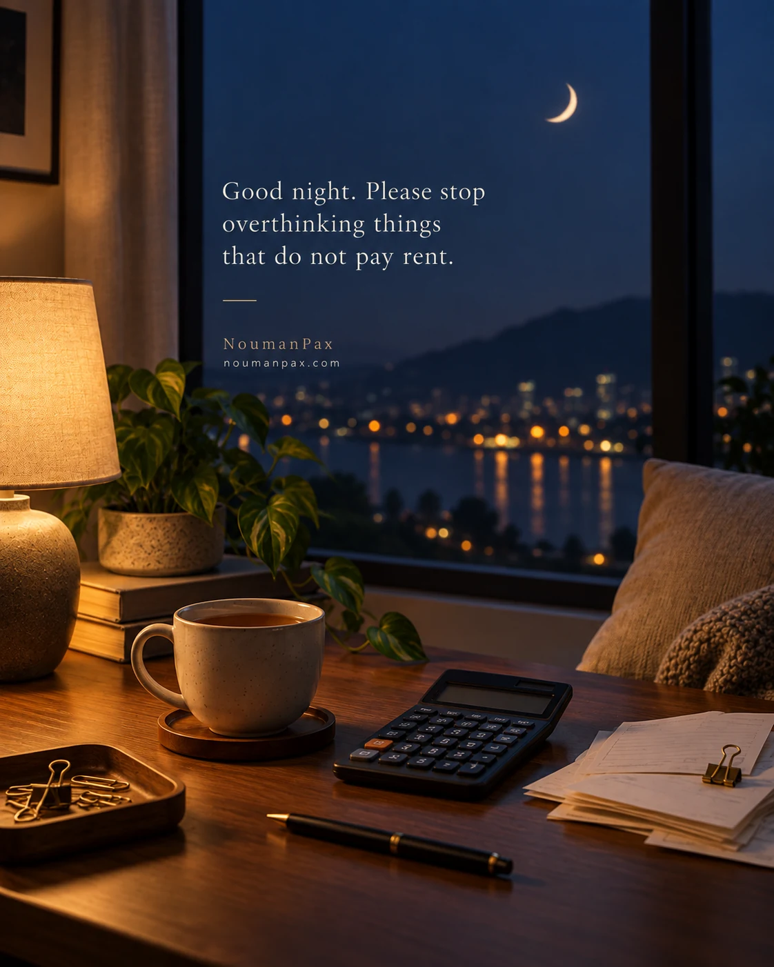 Good night. Please stop overthinking things that do not pay rent.
