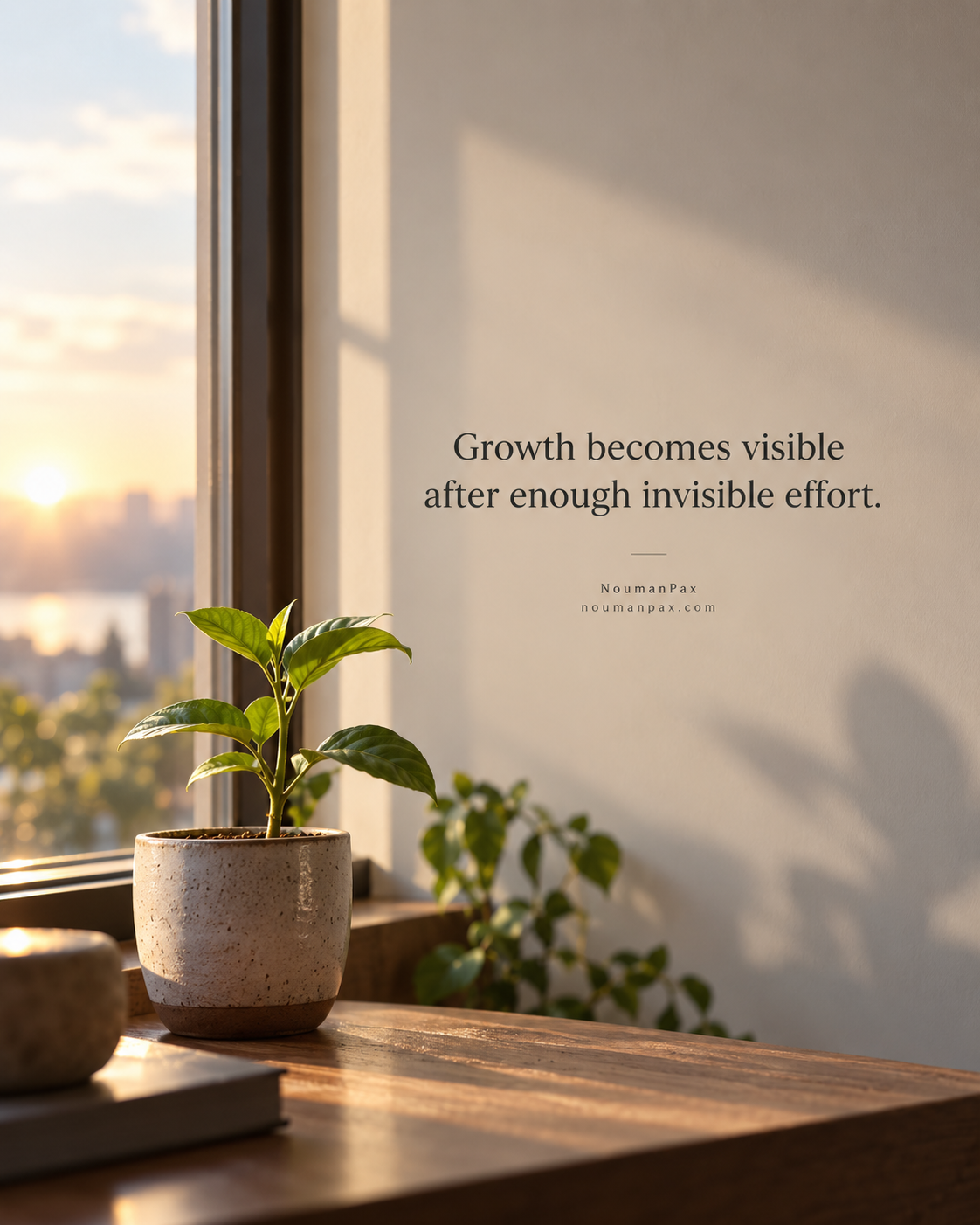 Growth visible after invisible effort