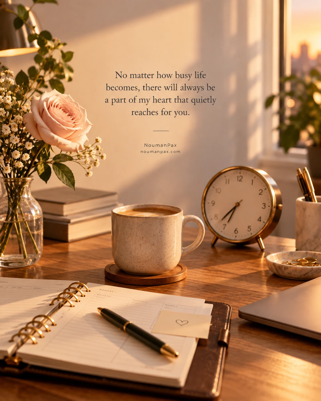 No matter how busy life becomes, there will always be a part of my heart that quietly reaches for you.