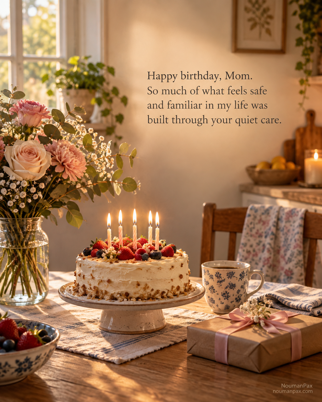 Happy birthday, Mom. So much of what feels safe and familiar in my life was built through your quiet care.