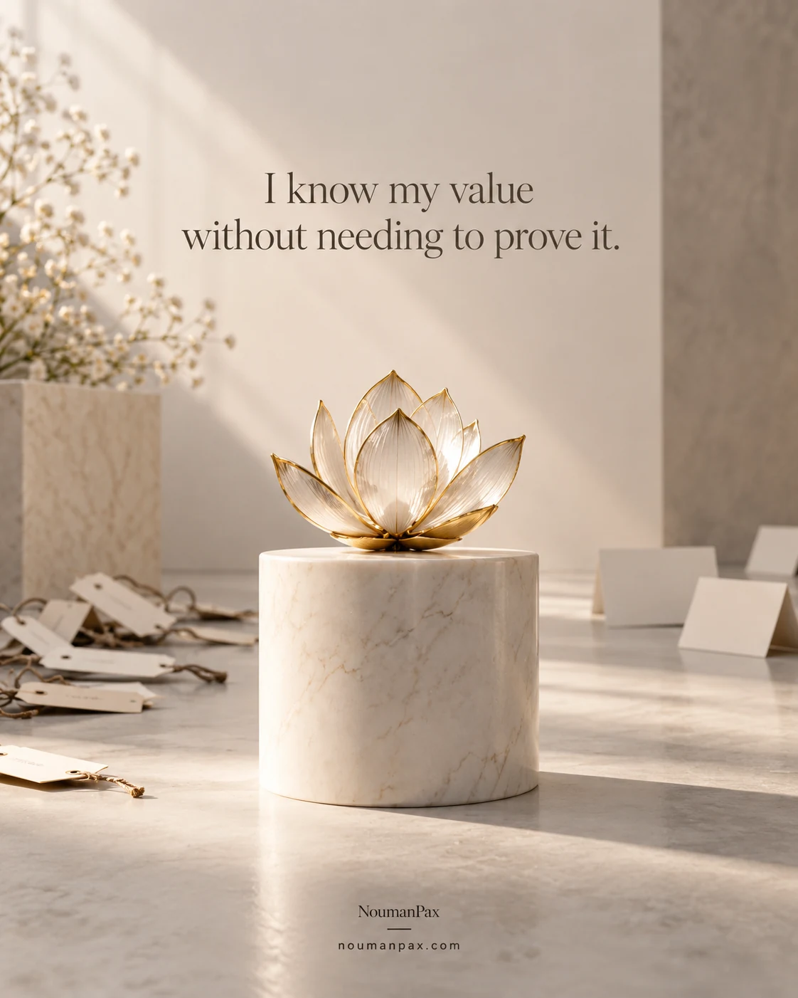 I know my value without needing to prove it.