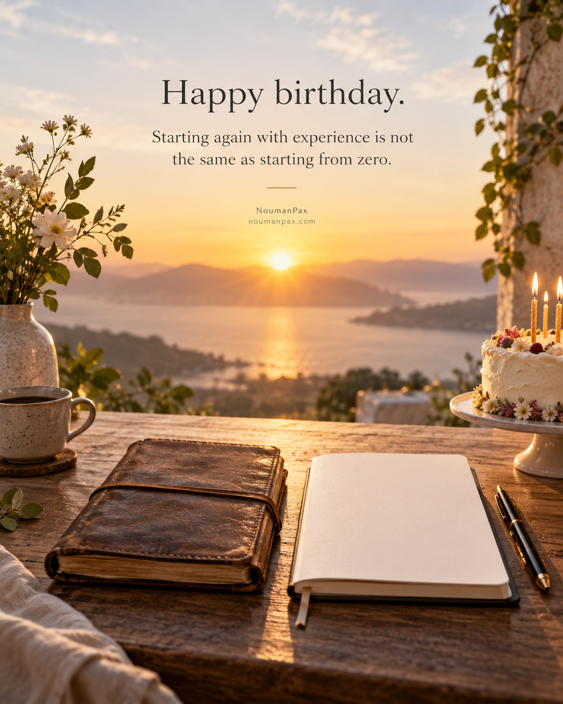 Happy birthday. Starting again with experience is not the same as starting from zero.
