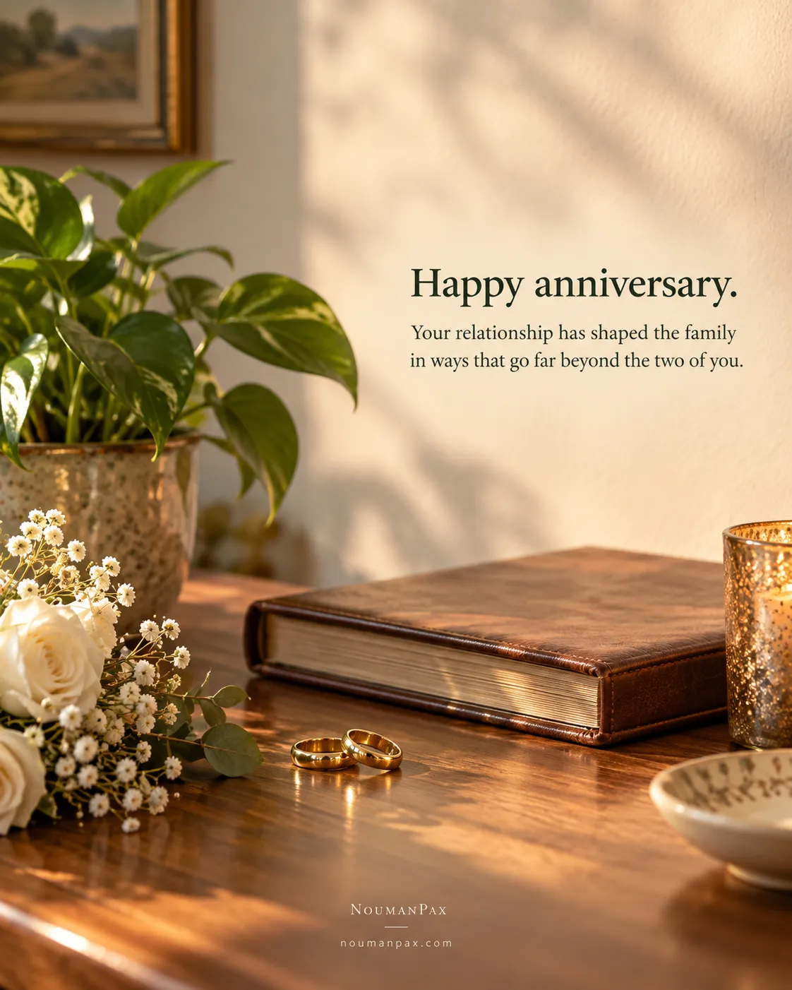 Happy anniversary. Your relationship has shaped the family in ways that go far beyond the two of you.