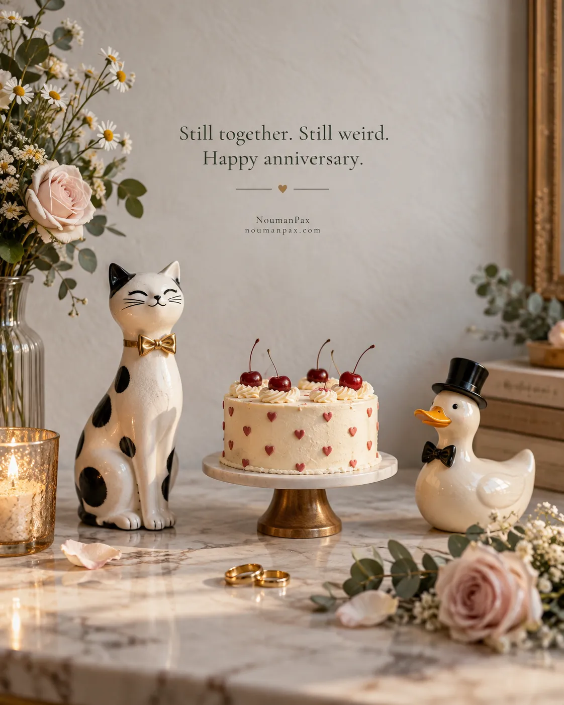 Still together. Still weird. Happy anniversary.