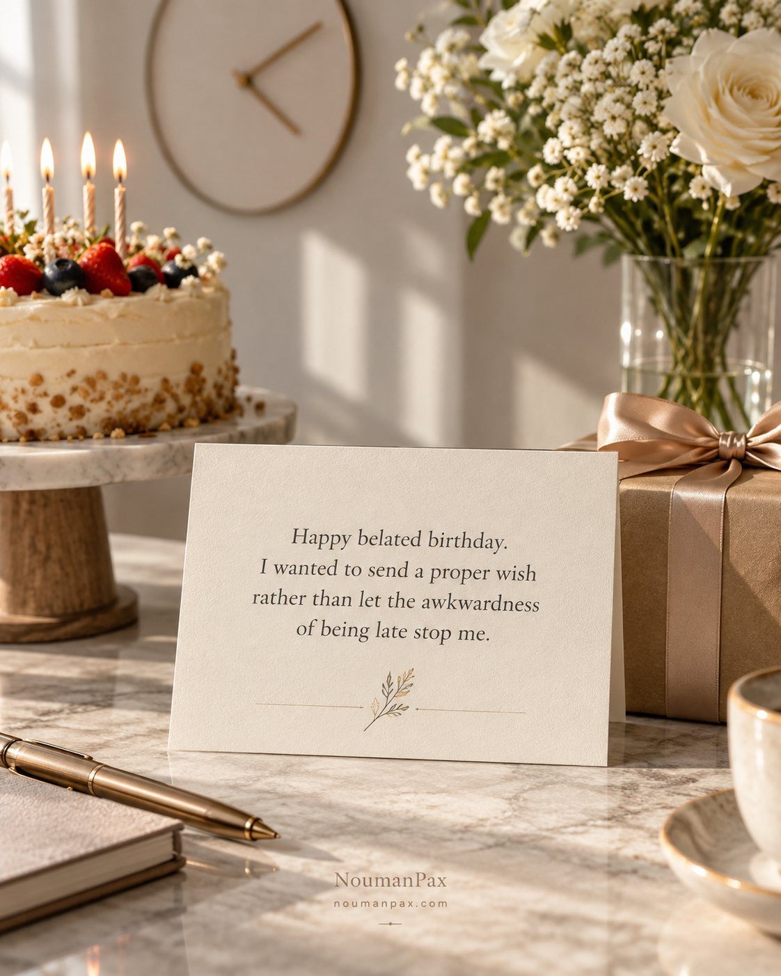 Sincere Belated Birthday Wishes — Quote