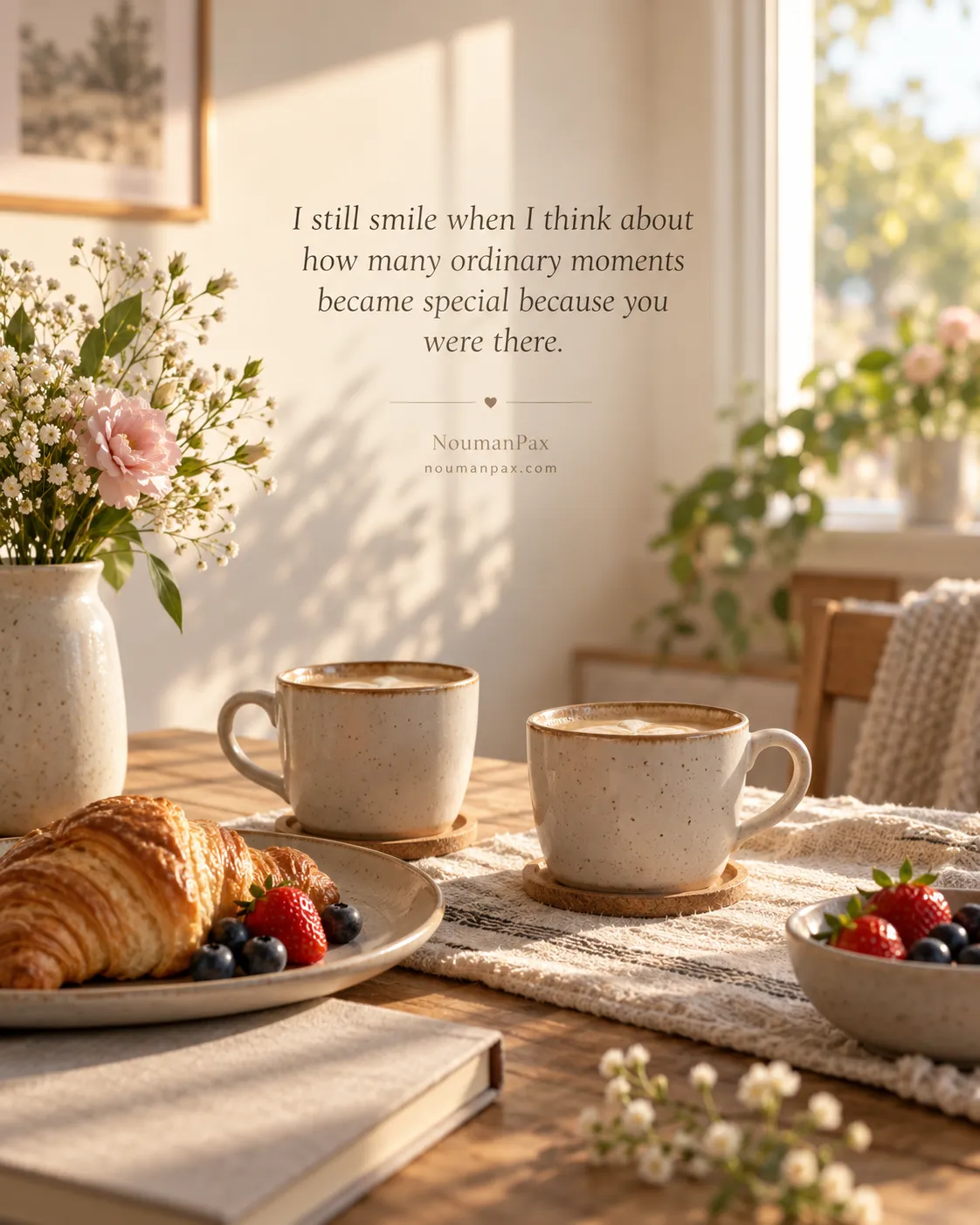I still smile when I think about how many ordinary moments became special because you were there.