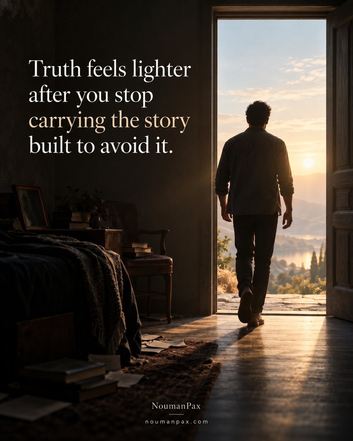 Truth feels lighter after you stop carrying the story