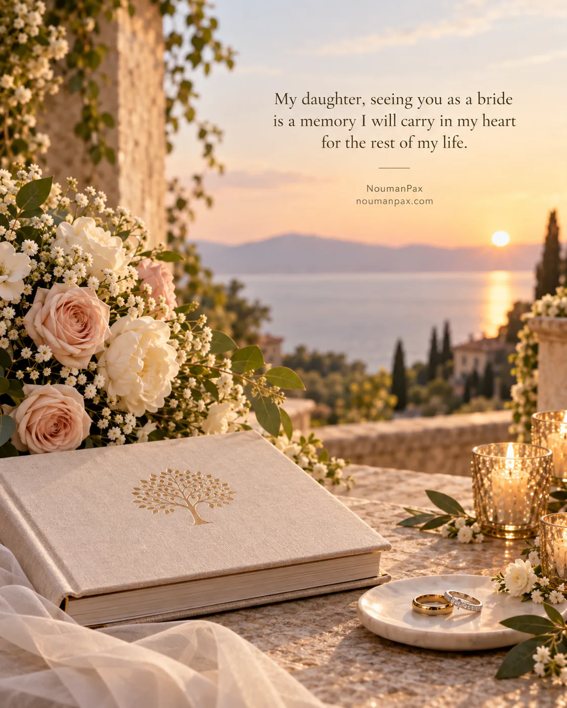 My daughter, seeing you as a bride is a memory I will carry in my heart for the rest of my life.