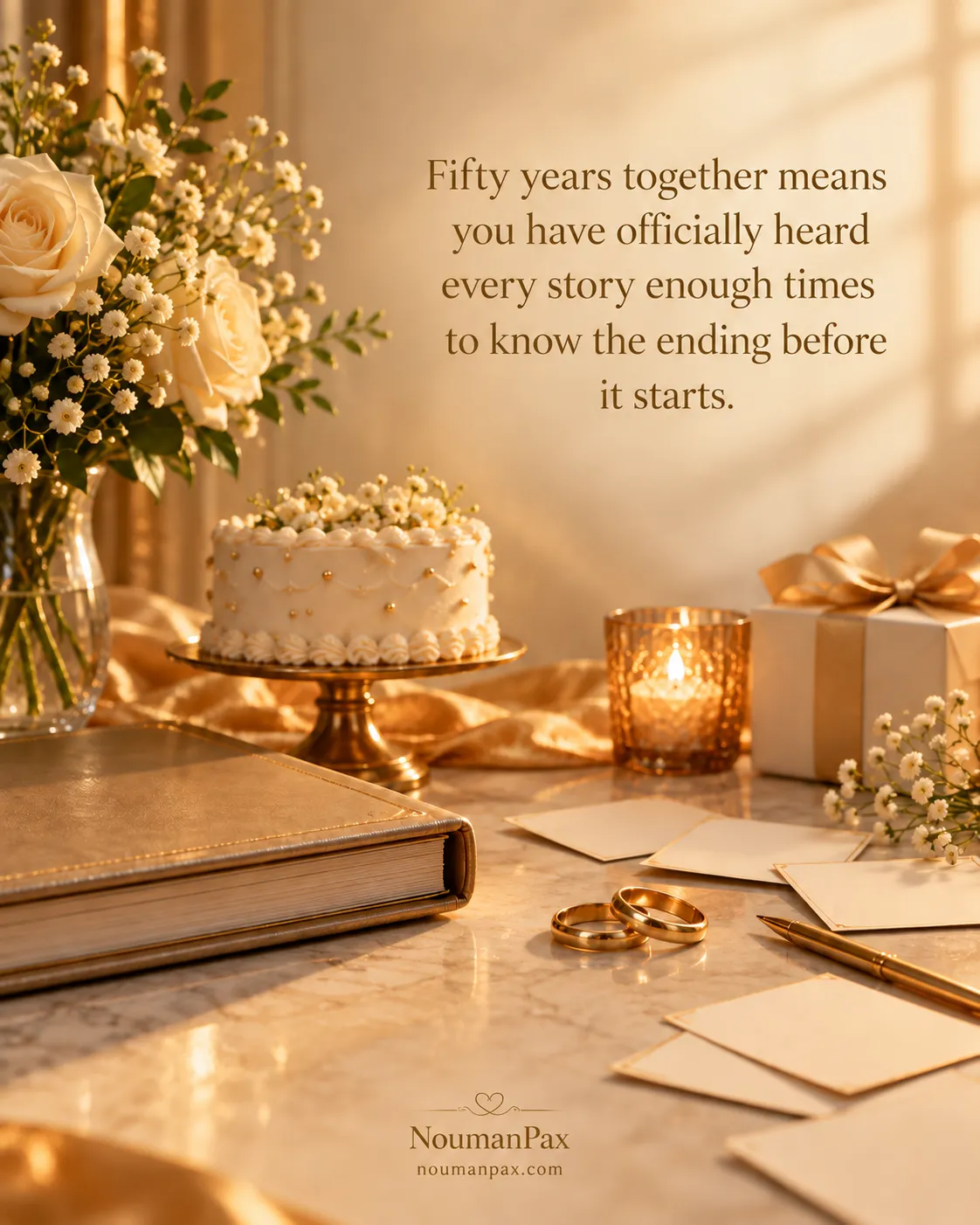 Fifty years together means you have officially heard every story enough times to know the ending before it starts.