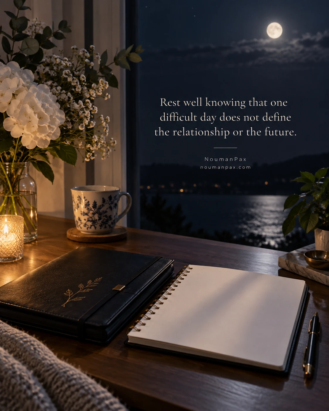 Rest well knowing that one difficult day does not define the relationship or the future.