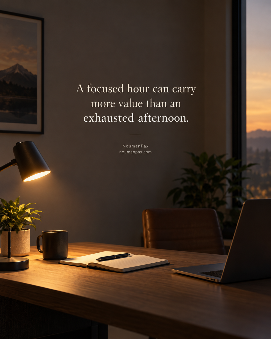 A focused hour can carry more value than an exhausted afternoon.