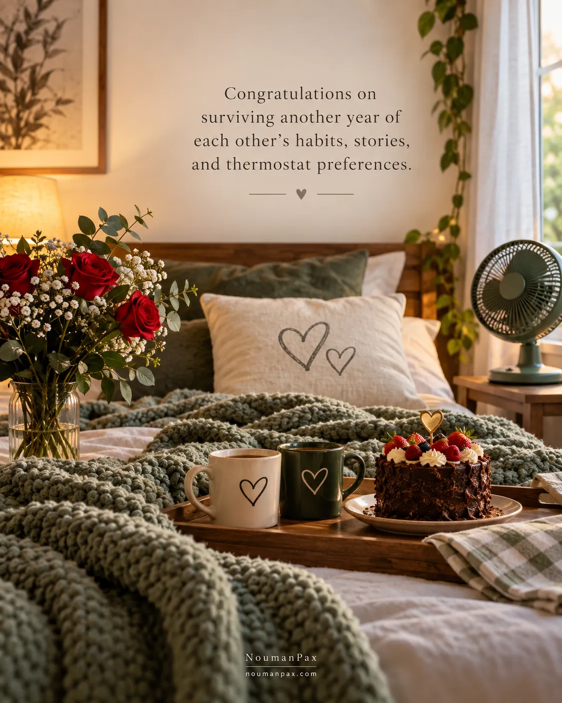 Congratulations on surviving another year of each other’s habits, stories, and thermostat preferences.