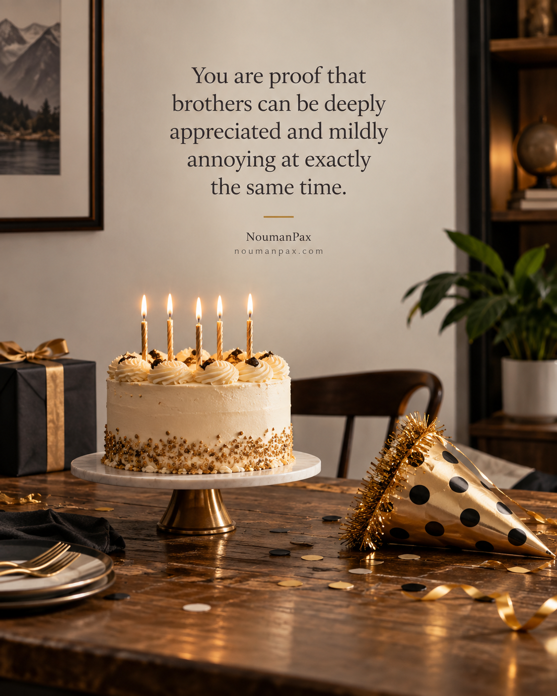 You are proof that brothers can be deeply appreciated and mildly annoying at exactly the same time.