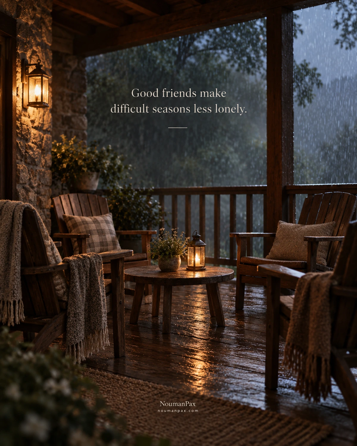 Good friends make difficult seasons less lonely.