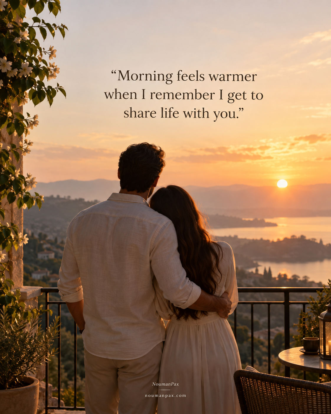 Good morning love quote about sharing life with you