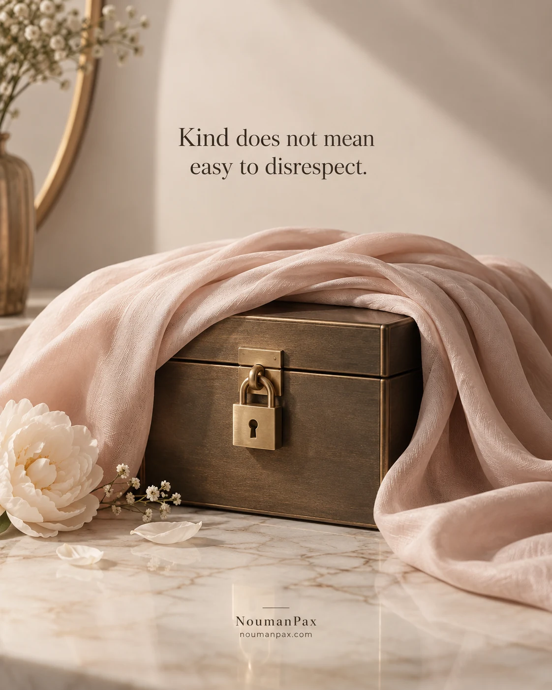 Kind does not mean easy to disrespect.