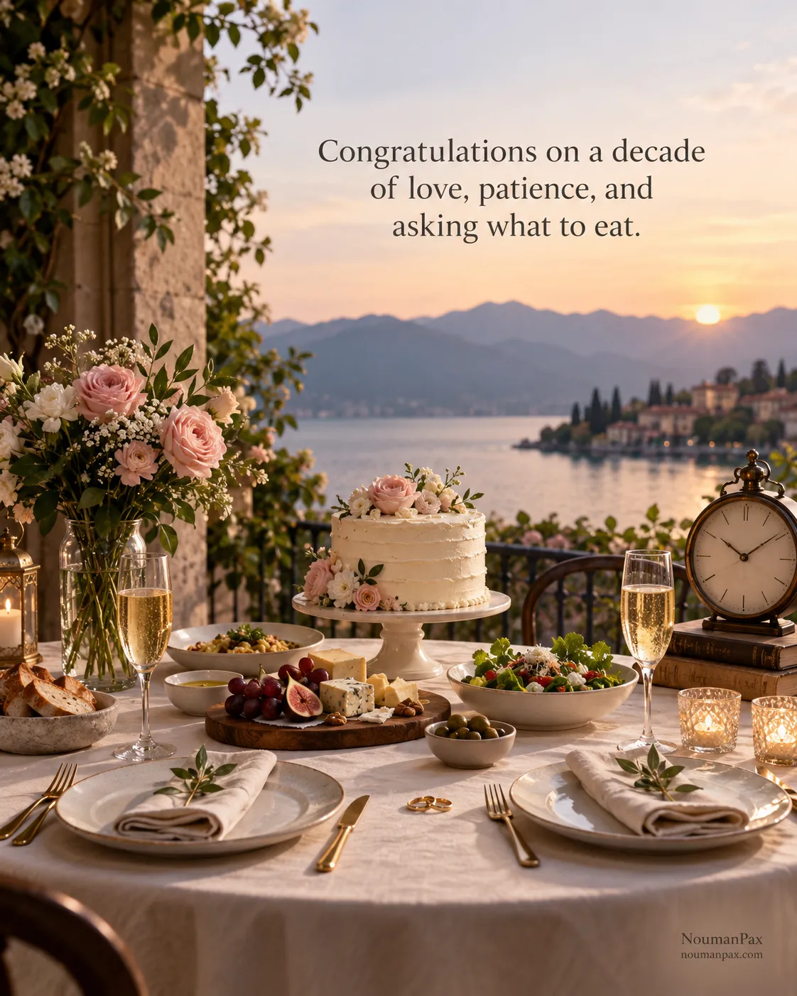 Congratulations on a decade of love, patience, and asking what to eat.