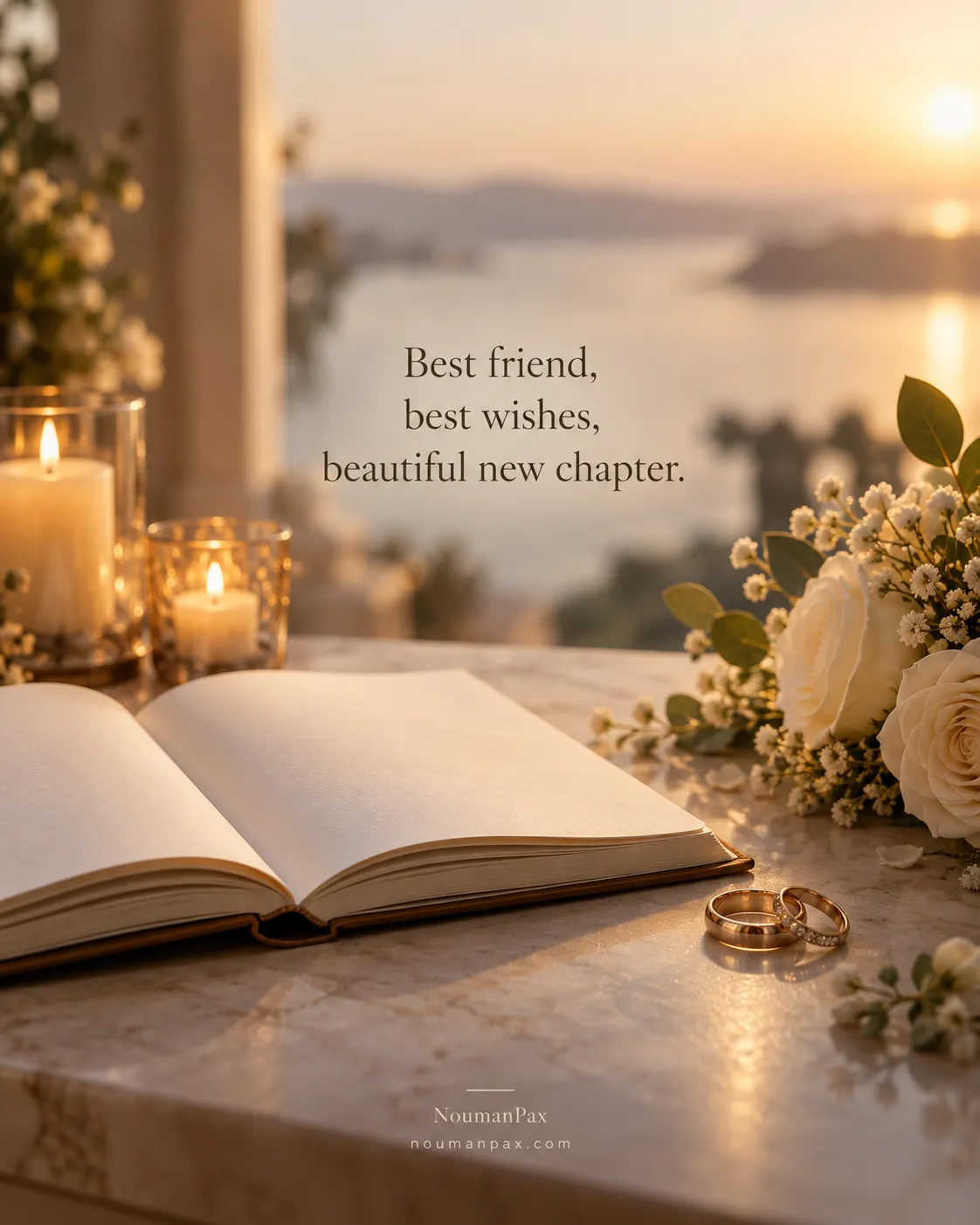 Best friend, best wishes, beautiful new chapter.