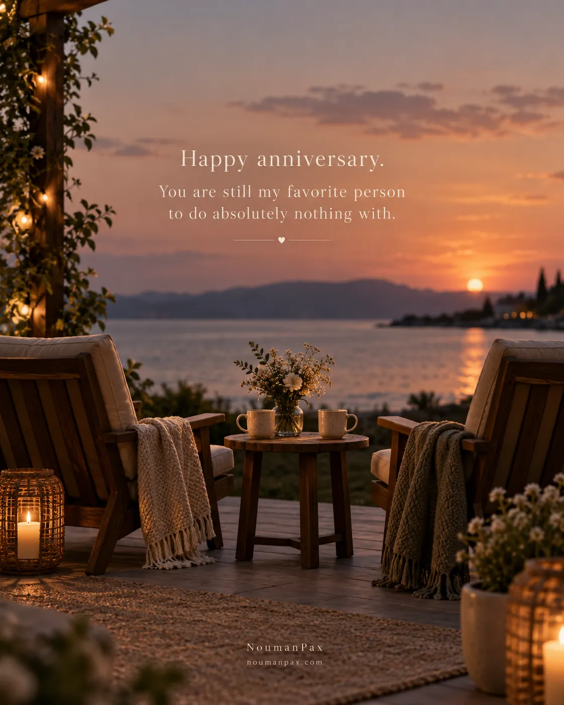 Happy anniversary. You are still my favorite person to do absolutely nothing with.