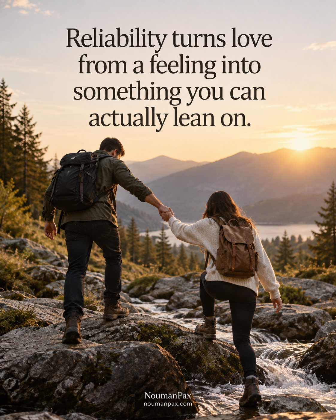 Relationship quote — reliability turns love into support