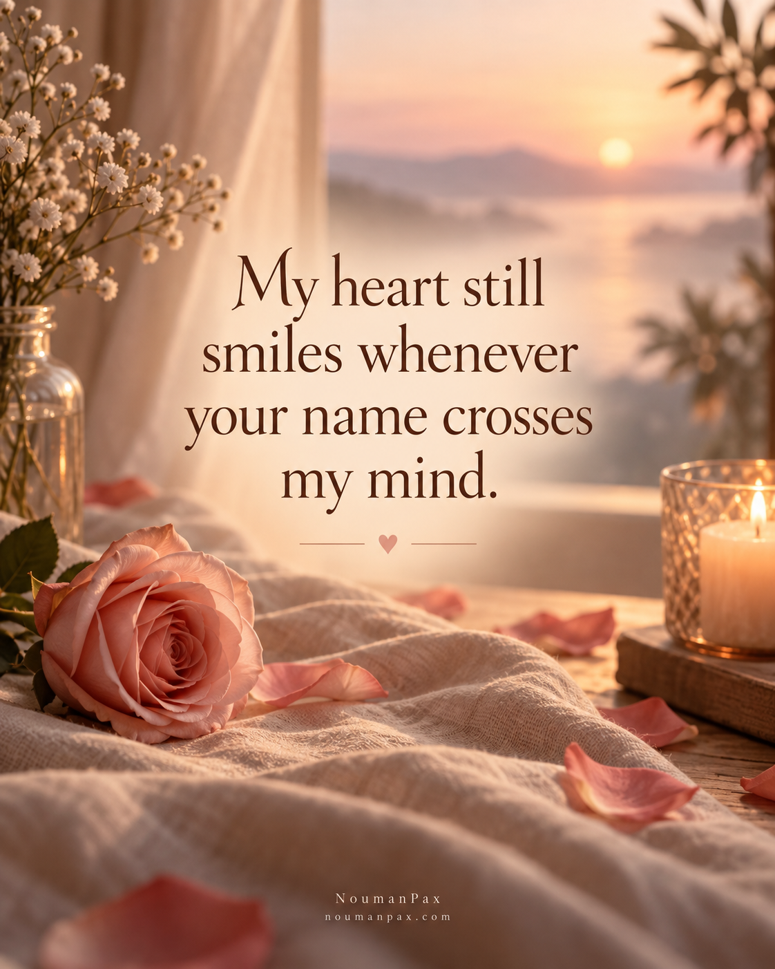 Rose petals romantic sunrise