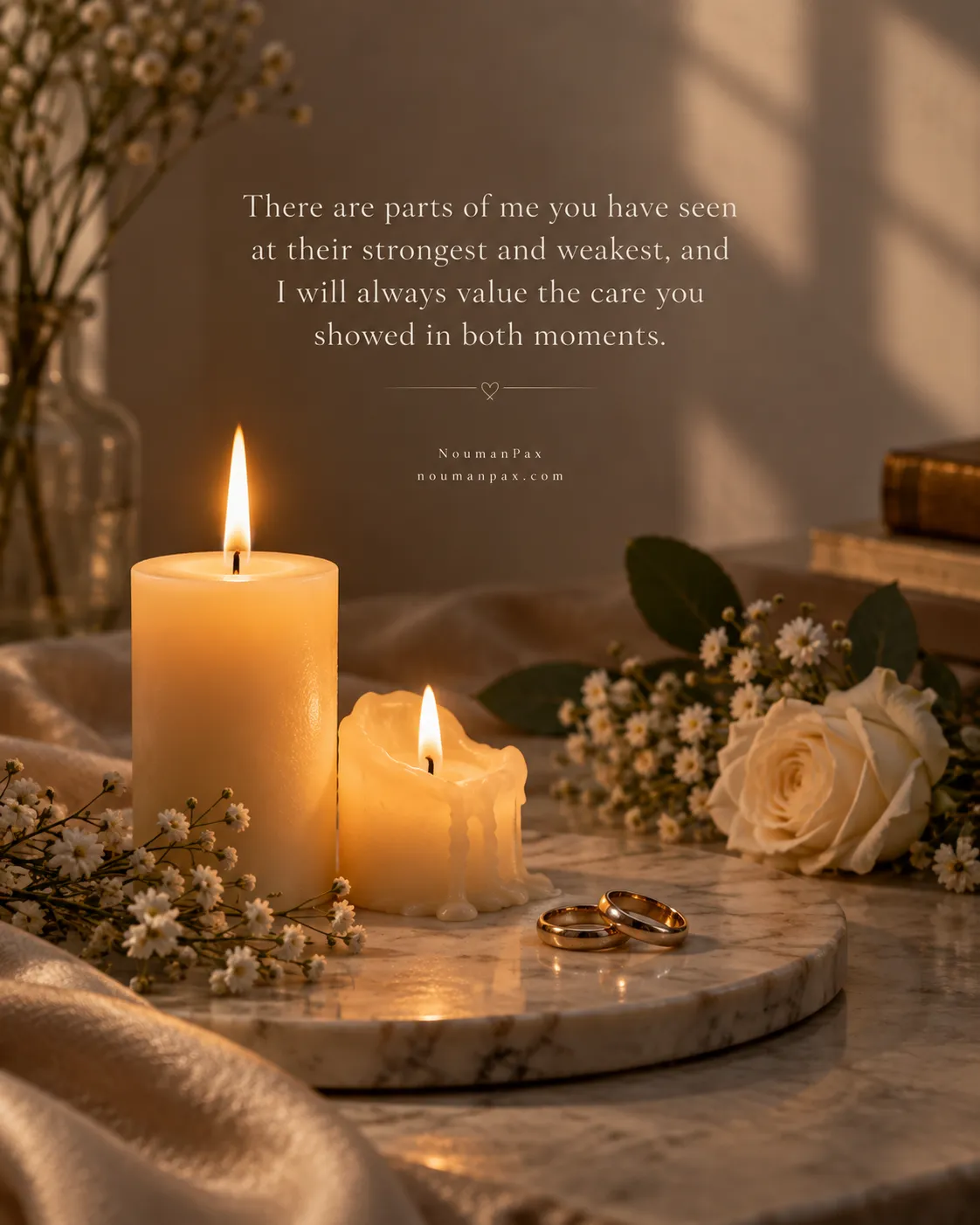 There are parts of me you have seen at their strongest and weakest, and I will always value the care you showed in both moments.