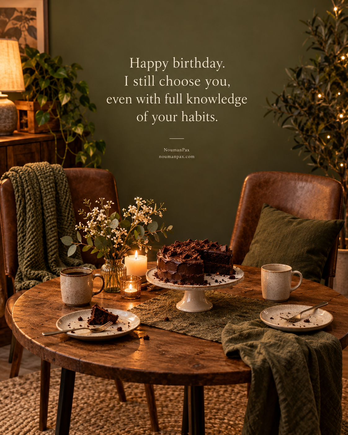 Happy birthday. I still choose you, even with full knowledge of your habits.