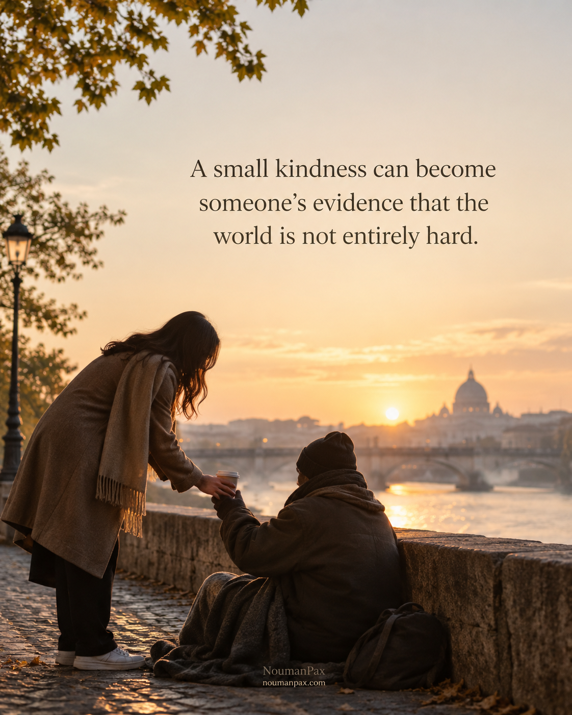 A small kindness can become someone’s evidence that the world is not entirely hard.