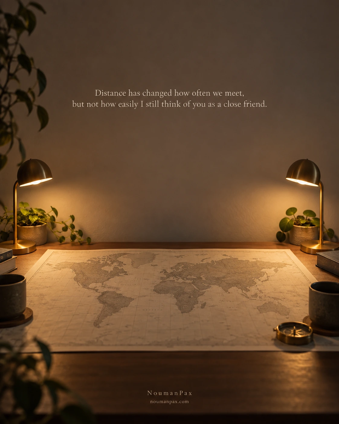 Distance has changed how often we meet, but not how easily I still think of you as a close friend.