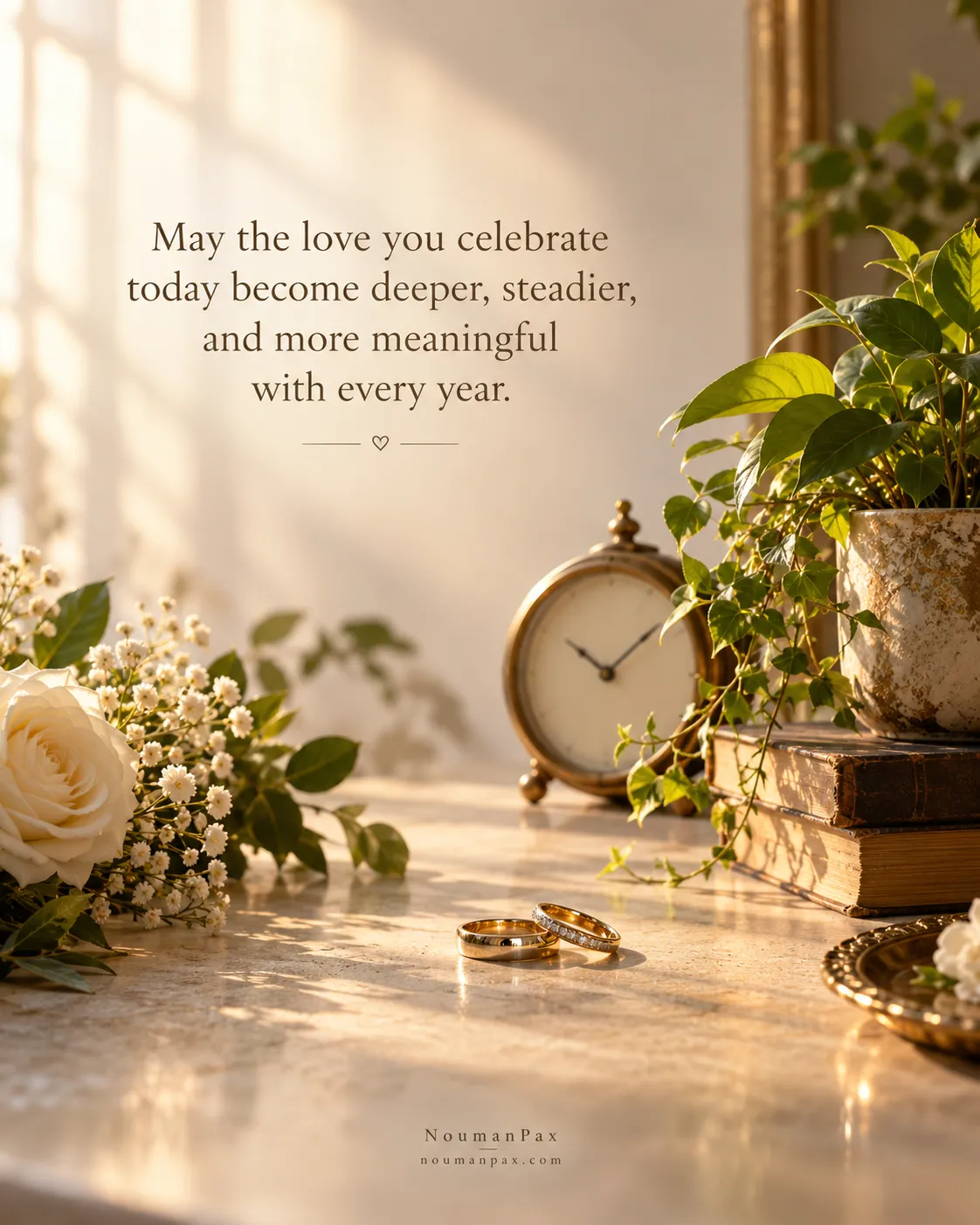 May the love you celebrate today become deeper, steadier, and more meaningful with every year.