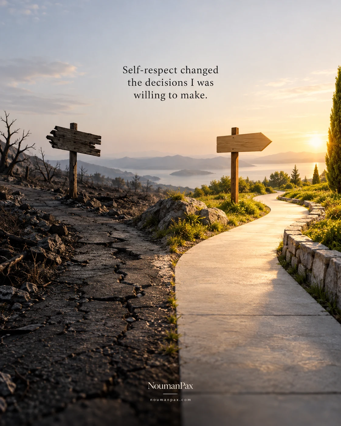 Self-respect changed the decisions I was willing to make.