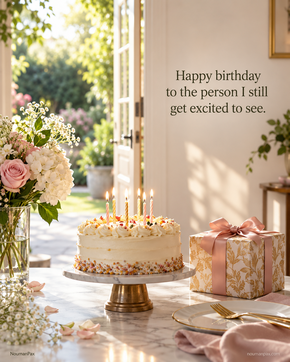 Happy birthday to the person I still get excited to see.