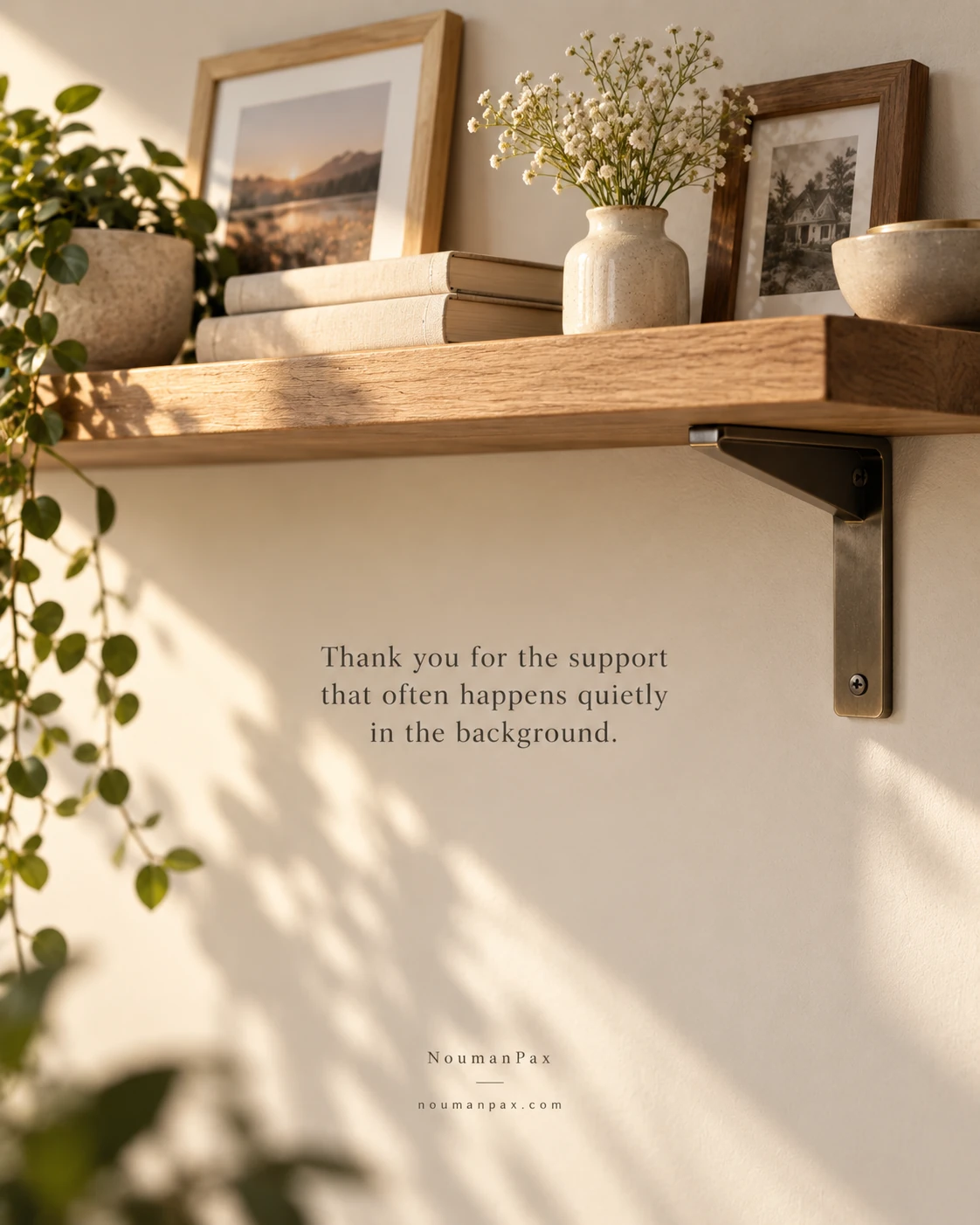 Thank you for the support that often happens quietly in the background.