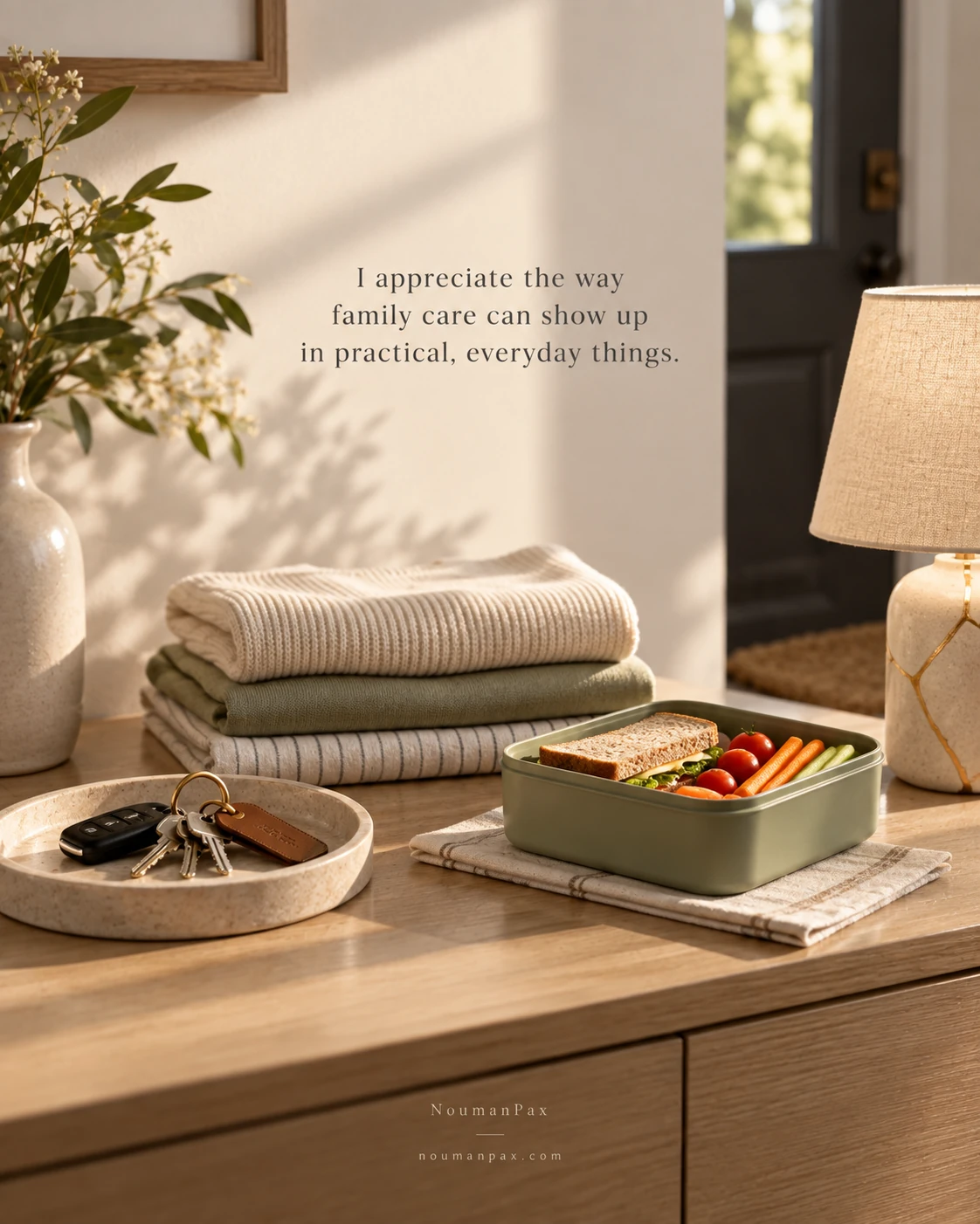 I appreciate the way family care can show up in practical, everyday things.