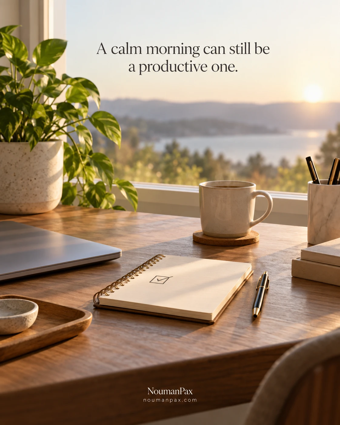 A calm morning can still be a productive one.