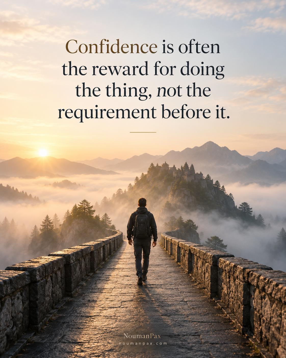 Confidence is the reward for doing