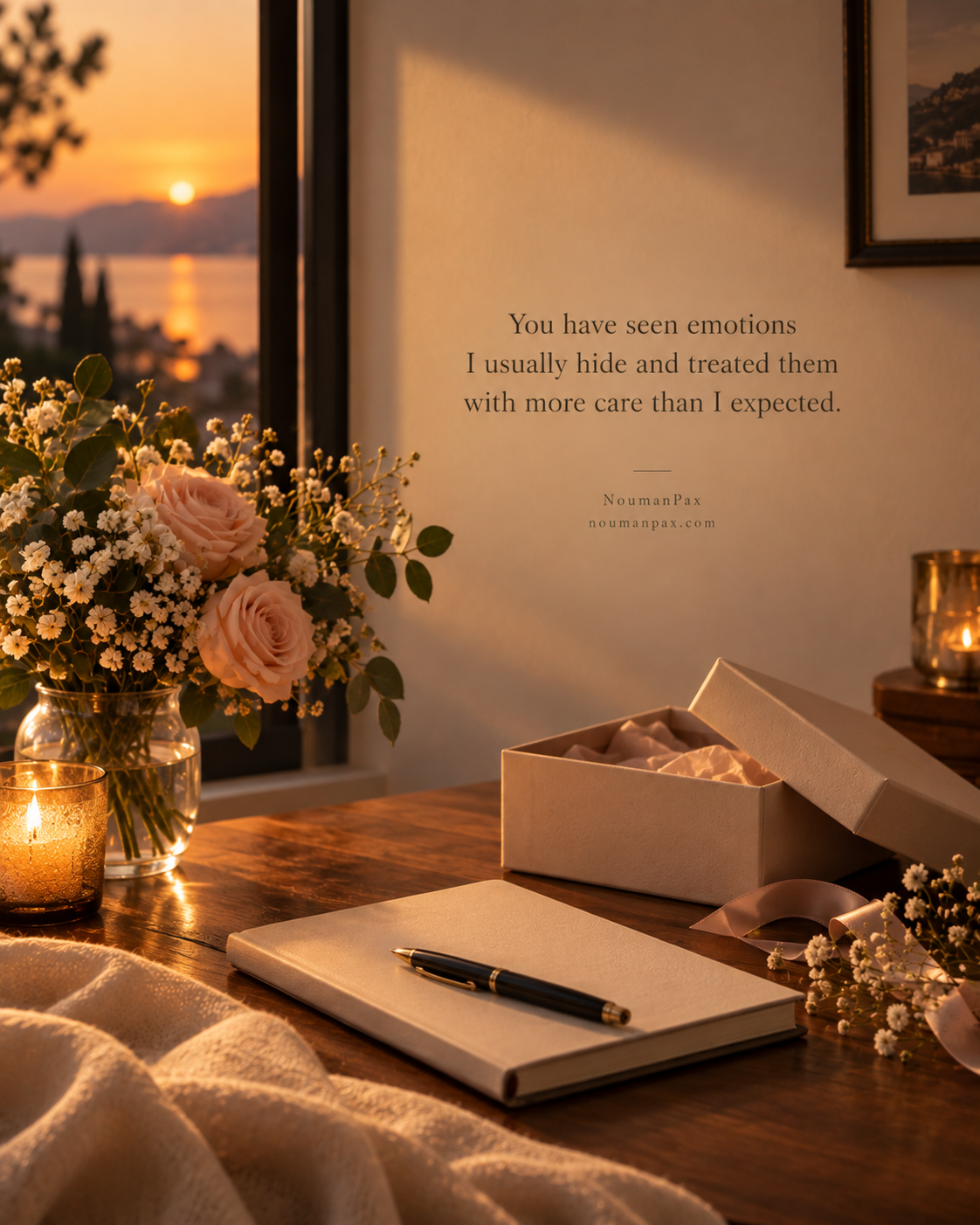 You have seen emotions I usually hide and treated them with more care than I expected.