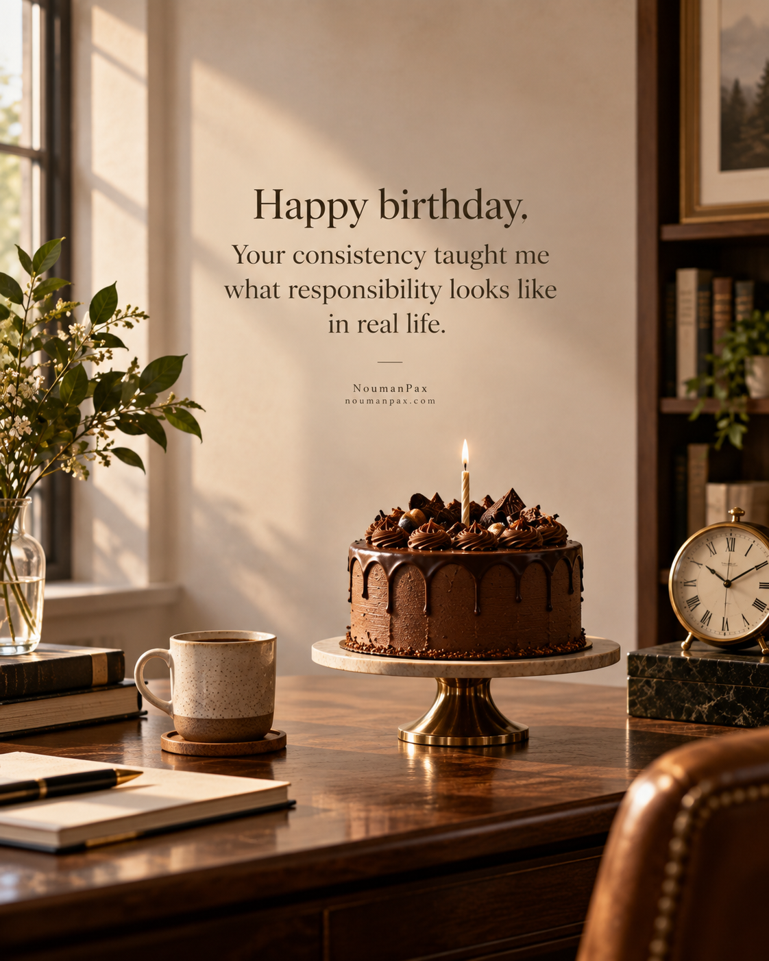 Happy birthday. Your consistency taught me what responsibility looks like in real life.