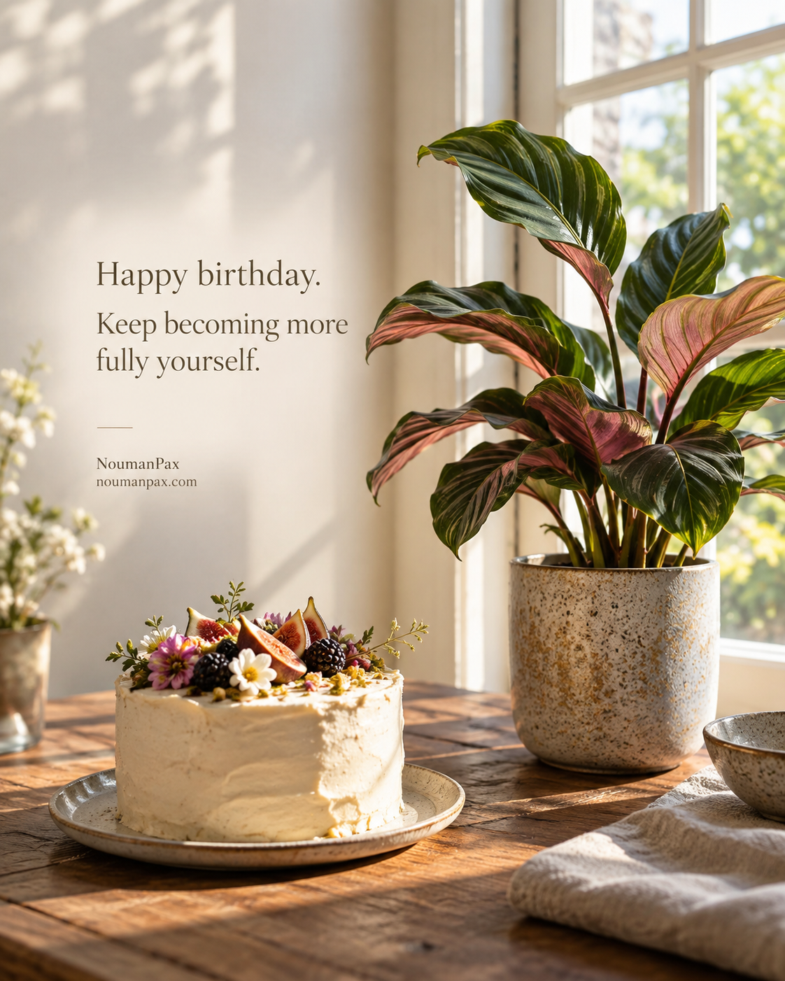 Happy birthday. Keep becoming more fully yourself.
