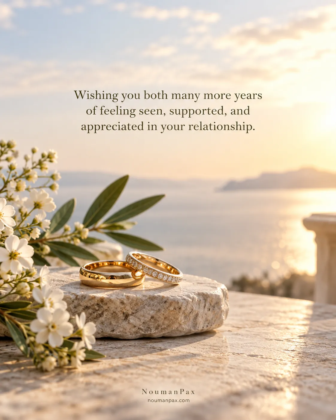 Wishing you both many more years of feeling seen, supported, and appreciated in your relationship.
