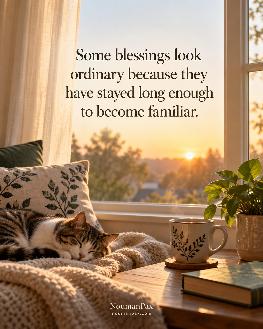 Positive quote — ordinary blessings stay familiar