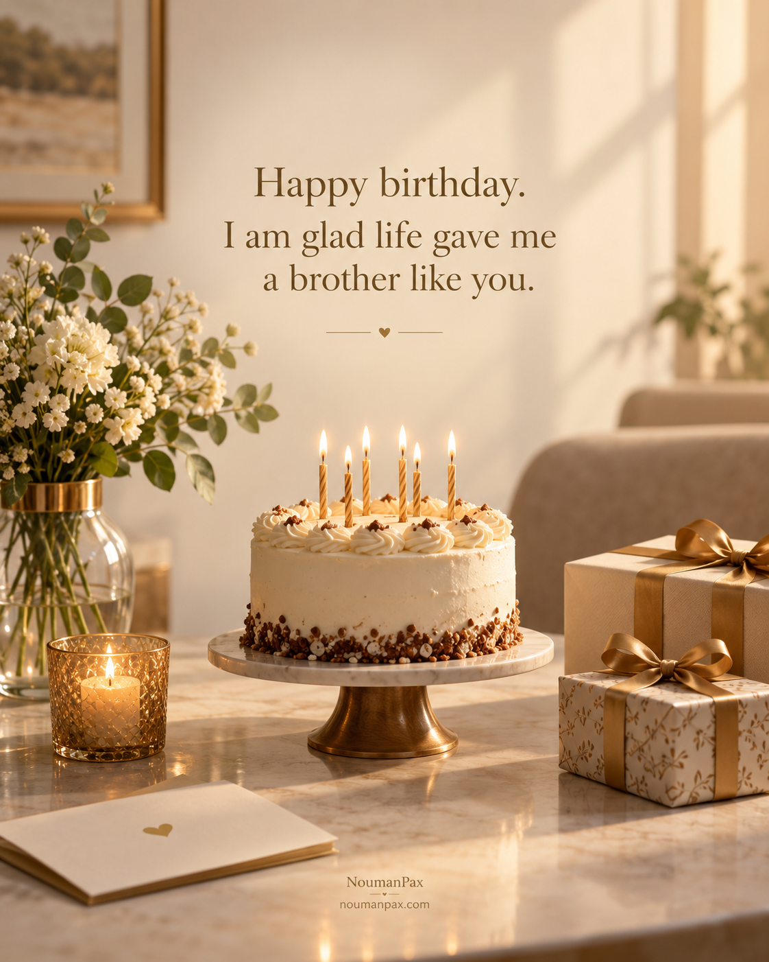 Happy birthday. I am glad life gave me a brother like you.