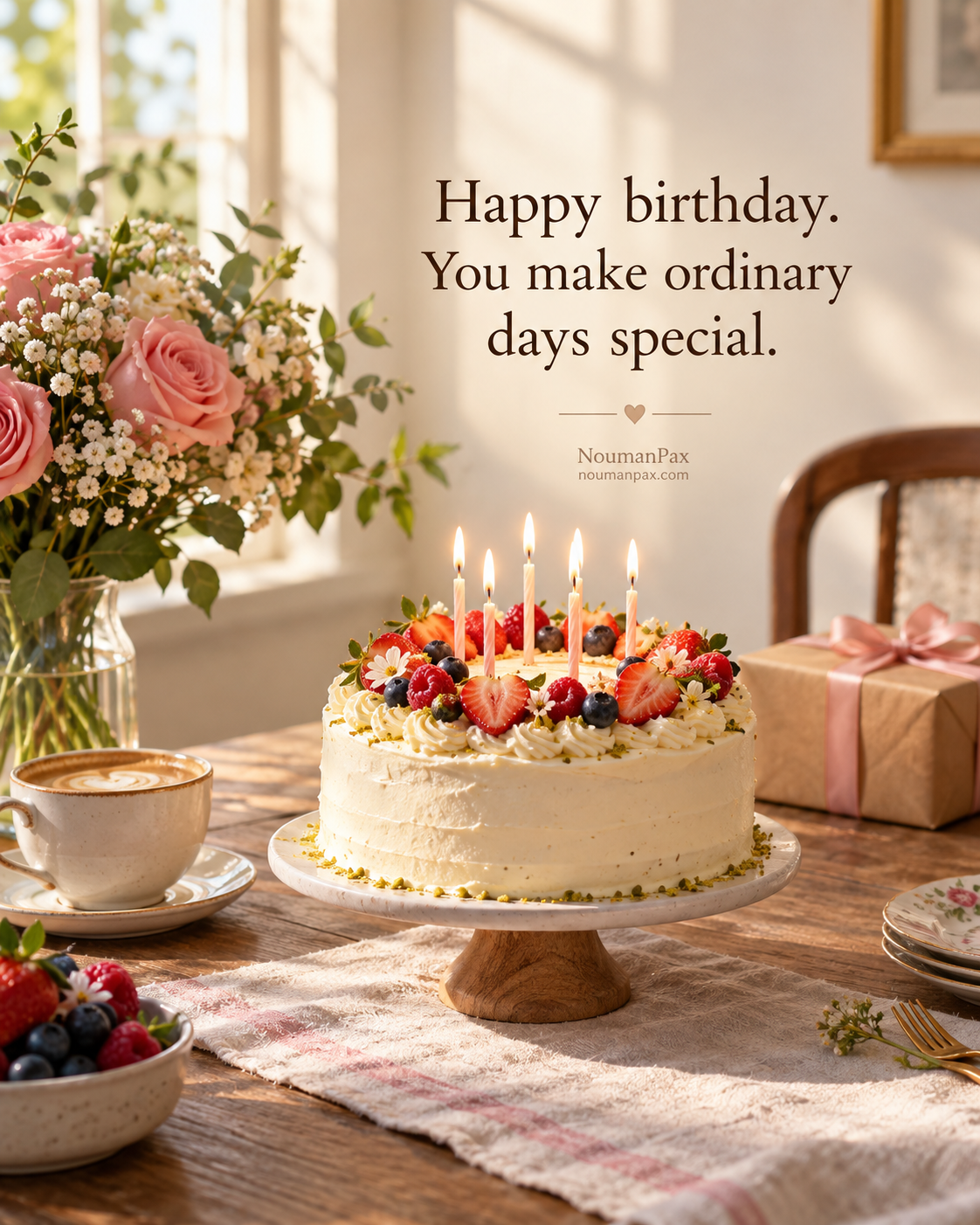 Happy birthday. You make ordinary days special.
