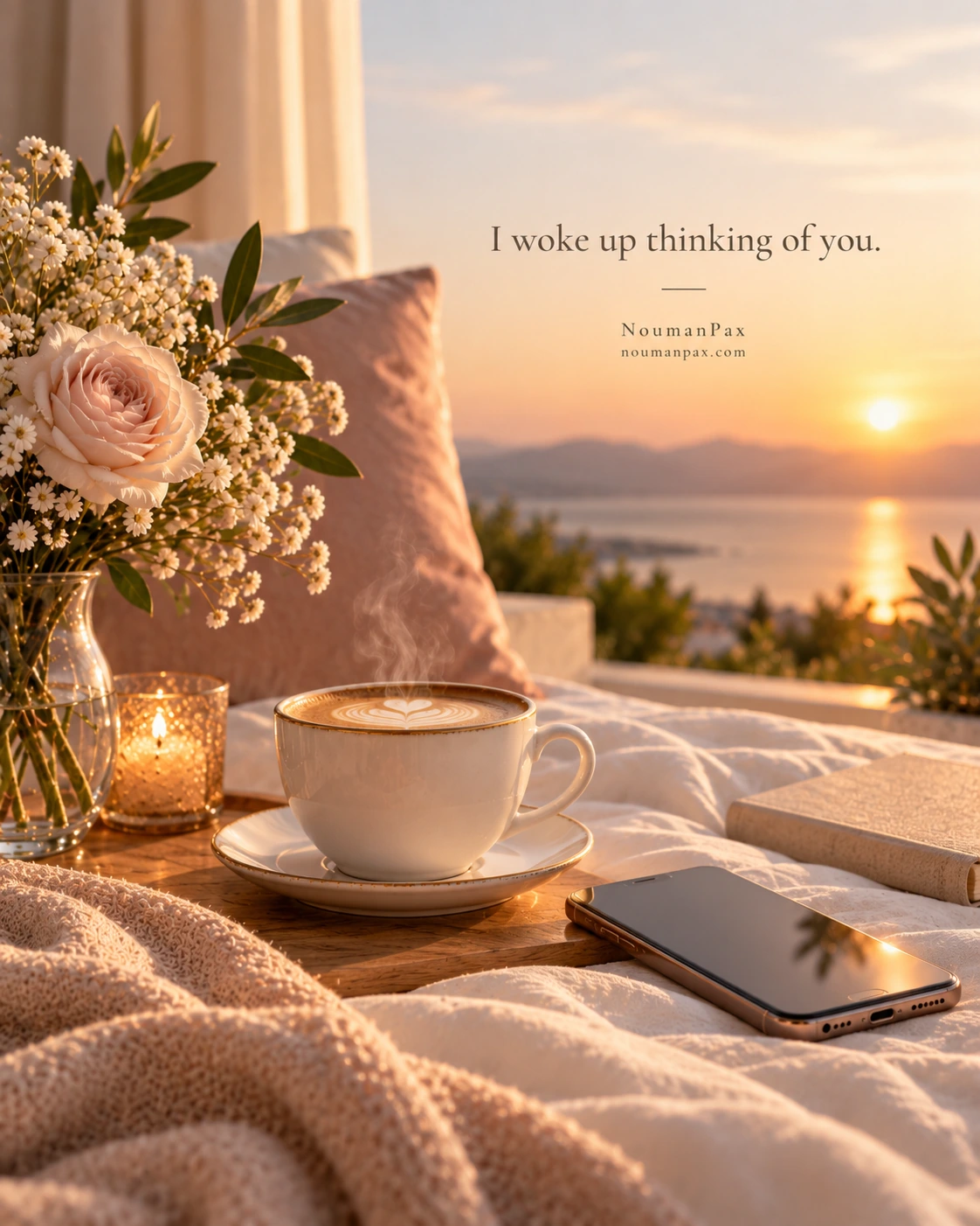 I woke up thinking of you.