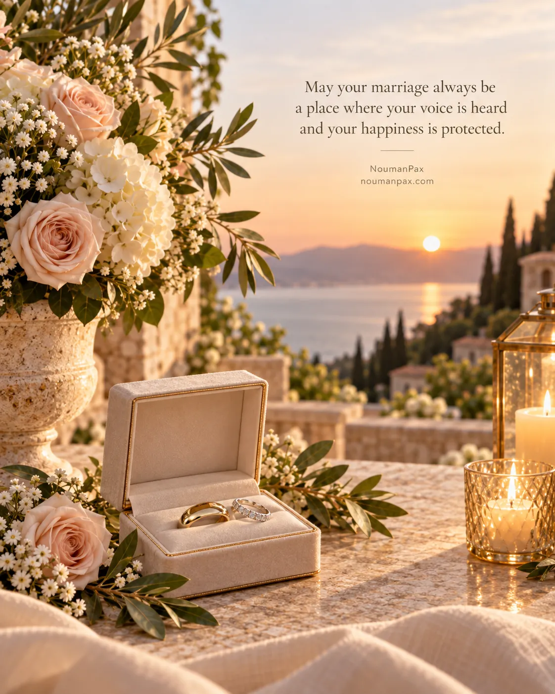 May your marriage always be a place where your voice is heard and your happiness is protected.