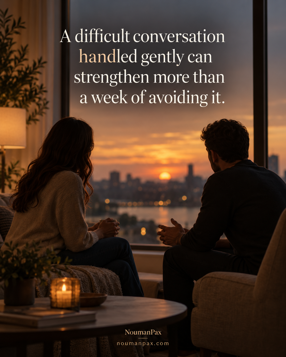 Relationship quote — difficult conversation handled gently
