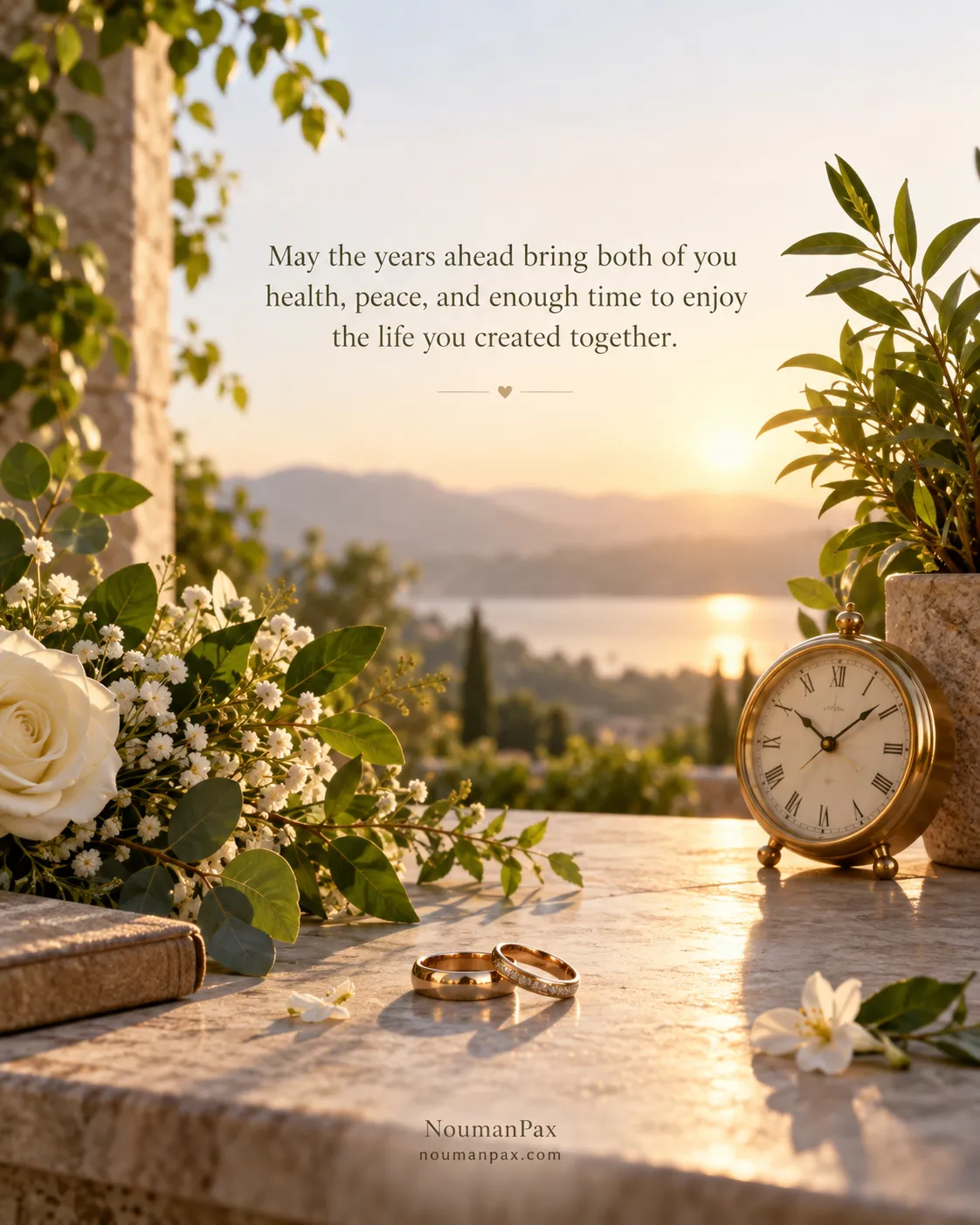May the years ahead bring both of you health, peace, and enough time to enjoy the life you created together.